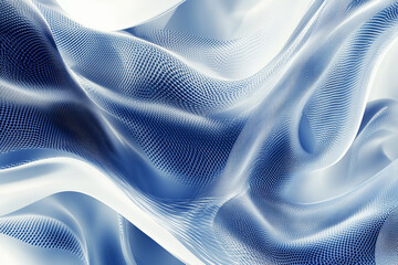 Naklejka premium Abstract blue and white background with smooth waves, representing technology or innovation