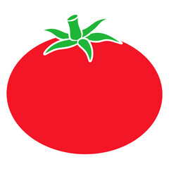red tomato flat illustration
