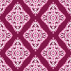 pattern flowerdamask ethnic boho American ikat texture tribal geometric background mandalas