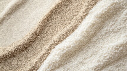 Three Types Of Granular Substance Arranged In Sections