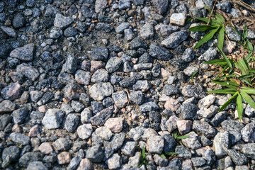 stones on a gravel road in Rio de Janeiro.