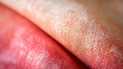Fototapeta premium Red and Orange Fabric Texture Gradient Close Up
