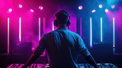 DJ performing at a vibrant night club