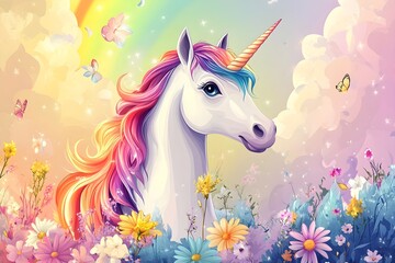 Cute Cartoon Unicorns isolated on white background. Vector illustration for coloring books
horse, children, graphic, fantasy, pony, mane, rainbow, dream, fairy, mammal, mythology, print, silhouette, 