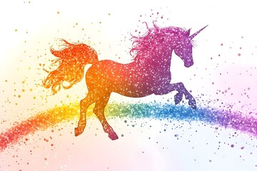 Cute Cartoon Unicorns isolated on white background. Vector illustration for coloring books
horse, children, graphic, fantasy, pony, mane, rainbow, dream, fairy, mammal, mythology, print, silhouette, 