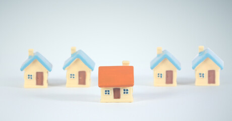 House Model Small size there space Residential Structure, home Business Concepts, and Success in Finance, Banking and Investment