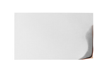 Burning paper png, white blank design space image