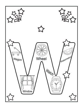 cute Alphabet coloring pages for kids