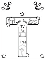 cute Alphabet coloring pages for kids