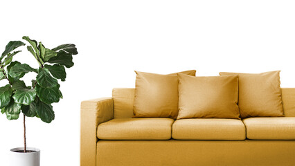 Leather sofa png, living room furniture