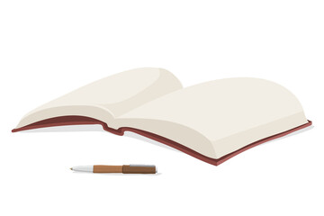 Open notebook png sticker, transparent background