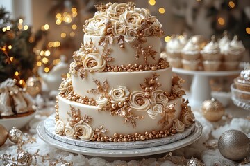 Fototapeta premium Gilded New Year's Delight