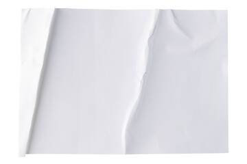 Glued white paper png, transparent texture