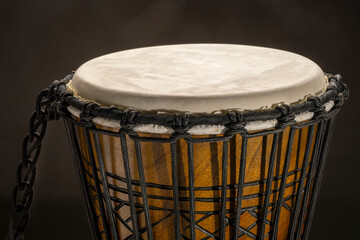 detail of traditional African djembe hand drum