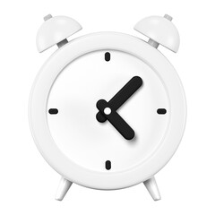 Alarm clock png element, 3d clipart, business graphic on transparent background