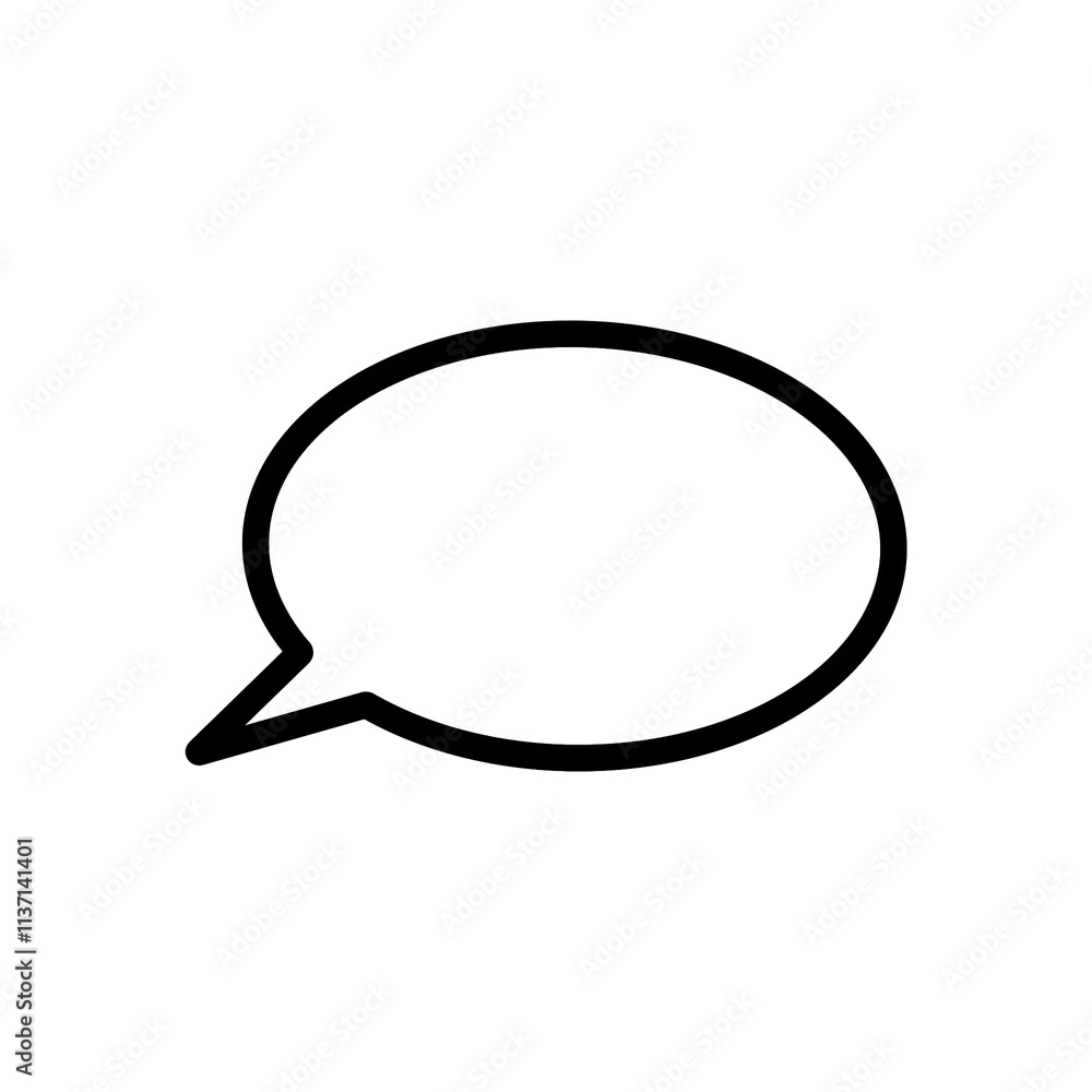 Poster chat bubble icon with simple and modern design