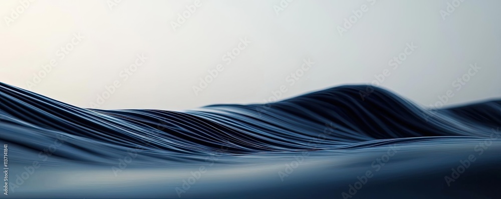 Poster wave abstract background idea. serene ocean waves gently undulating under soft light, creating a tra