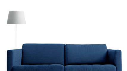Blue sofa png, living room furniture