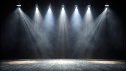 Performance spotlight on dark stage, spotlight, stage, performance, theater