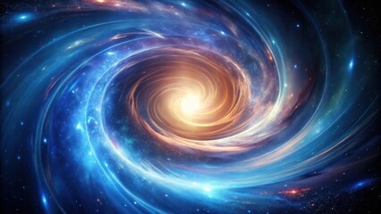Energy Vortex Swirl in Space, Galaxy Swirling Energy Patterns