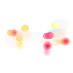 Colorful bokeh png on transparent background, aesthetic design