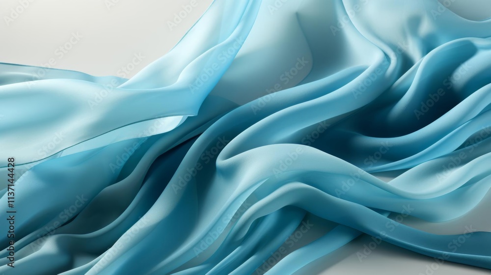 Canvas Prints a blue fabric with a wave pattern