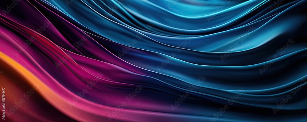 Poster wave abstract background idea. vibrant abstract waves in blue and pink tones create a dynamic visual