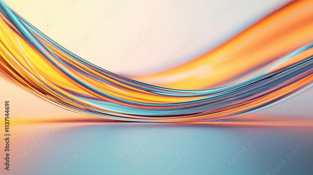 Poster wave abstract background idea. vibrant abstract wave design featuring flowing colors and smooth line