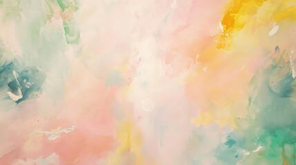 Fototapeta premium A soft, abstract watercolor painting with pastel colors, evoking a serene atmosphere.