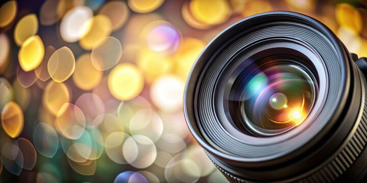 Fototapeta A lenss optical zooming system with a blurred background