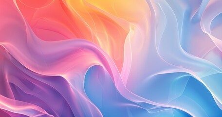 Obraz premium A vibrant abstract background with flowing colors in pink, blue, and orange hues.