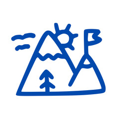 mountain icon for websites or mobile phones
