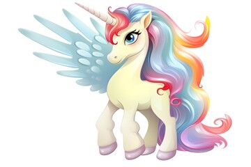 Cute unicorn line and color. Vector illustration for coloring book Cute watercolor girls set - Little princess