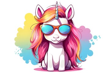 Cute unicorn line and color. Vector illustration for coloring book Cute watercolor girls set - Little princess