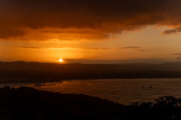 sunset at byron bay lighthouse, australia