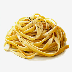 Delicious Truffle Pasta Plate with Fork Gourmet Food Photography for Culinary and Restaurant Marketing