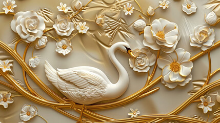 golden ornament on the wall