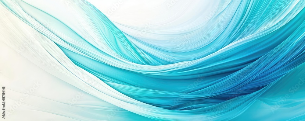 Poster wave abstract background idea. soft blue and white flowing abstract background with fluid shapes and