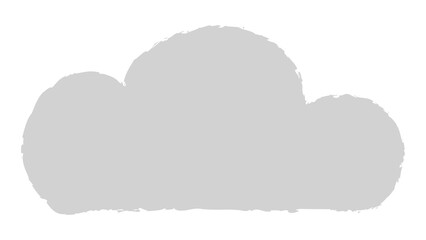 Obraz premium Cloud PNG sticker in cute doodle style