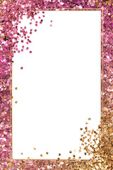 Obraz premium Shiny glitter frame png gradient background