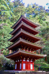 秋の室生寺・五重塔（奈良県・宇陀市）
