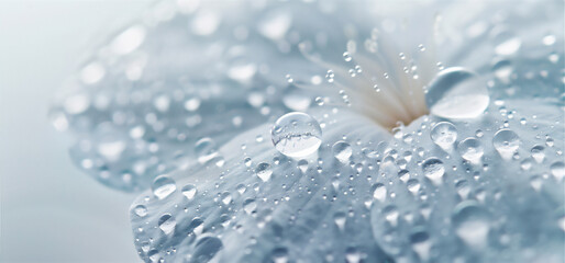 Fototapeta premium Blossom Flower with dew droplets in close up and detailed, version 67