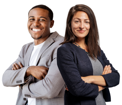 Successful business people png sticker, transparent background