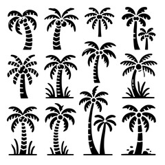 Collection of Palm Tree Icons 