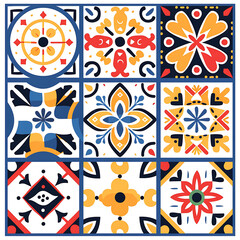 Fototapeta premium Colorful Geometric Tiles for Creative Projects