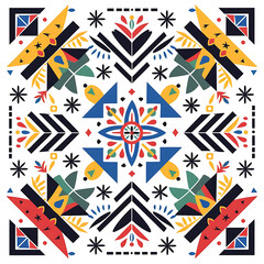 Colorful Geometric Pattern Design for Background or Decor