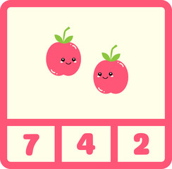 Number Counting Clip Cards, Red Apple counting, Use the number Counting Cards to build pre-kindergarten and kindergarten students' number recognition and counting skills. 
