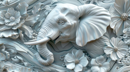 elephant statue in the park