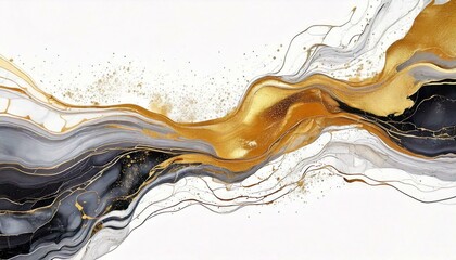 luxury marble texture in gold and black hues.