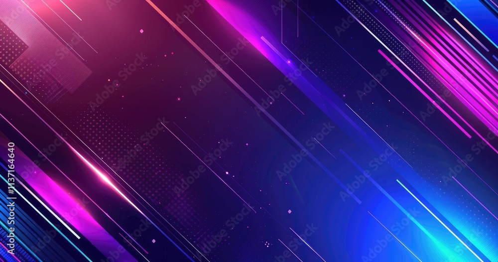 Poster abstract digital background with vibrant colors and dynamic lines for creative use.